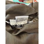 Carlisle Women's Silk Blouse Shirt Hi Neck Black Geometric Long Sleeve Sz 4 Photo 6