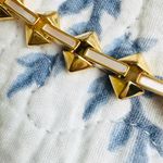 NWT nOir Jewelry brass rhodium plated choker necklace with prisms and opal links Gold Photo 6