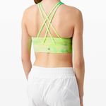 Lululemon 💚 High Energy Neon Green Tie-Dye Sports Bra Photo 1