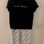 Victoria's Secret victoria’s secret pajama set “sweet dreams” black and white size L Photo 0