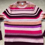 A New Day  Women's Pink Striped Boxy Crewneck  Sweater - Size L - VGUC - Stretch Photo 5