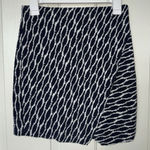 Ann Taylor  Loft Women's Tulip Mini Skirt XS Navy White Geometric Pattern Casual Photo 0