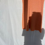 ZARA Women's  Peach orange Ribbed Knit Sleeveless Dress Size L Photo 7