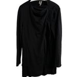 XCVI  Black Lagenlook Asymmetrical Full Zip Size Small Longer Length Jacket. Photo 4