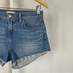 L'Agence NEW  Size 24 Audrey Mid Rise Denim Shorts Jorts Beachy Raw Hem Summer Photo 5