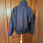 Vintage 90s Rivers Edge Sport Nylon Windbreaker with Scarf Pattern, Size L Blue Size L Photo 2