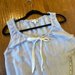 Haven Well Within linen blend pinstripe blue sleep dress coverup small Photo 9