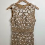 Mac Duggal Floral Appliqué Beaded Midi Dress Photo 3