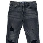 Hollister Juniors 5R Jeans Black High Rise Super Skinny Distressed Stretch Photo 2