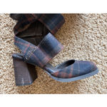 Lucky Brand  Dark Brown Multi Plaid Closed Toe Block Heel Shoes Academia Womens 6 Photo 7