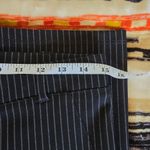 Betabrand  Black Striped Straight Leg Black Classic Dress Yoga Pants Size Medium Photo 5