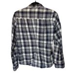 Frank Eileen Shirt Size Medium Blue Plaid Buttonup Long Sleeve Collared Preppy Photo 8