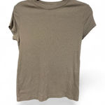 A New Day  Taupe Ribbed Short Sleeve Shirt- Size Medium Photo 0