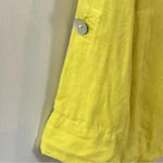 John Mark JOHN-MARK, S, Stand-up collar, slip-over, two shell buttons in front, linen Photo 2