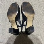 Tahari  9 black buckle wedge sling strap heels Photo 3