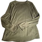 Lorna Jane  Open‎ Back Longsleeve Olive Green Workout Top Mesh Photo 0