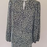 Massini  olive leopard blouse size medium Photo 3