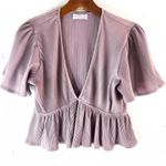 Urban Outfitters  L Ribbed Knit Crop Top in Mauve Photo 0