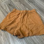 Abound Women’s tan light brown  linen blend elastic high waisted shorts XS Photo 3