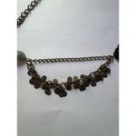 Vintage floral green and brown extra long beaded chain necklace Photo 2