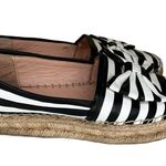 Kate Spade Linds Black & White Striped Bow Platform Espadrille Shoes Women’s 6M Photo 1