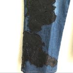 Isabel genuine leather accented boot cut jeans 4 Blue Photo 2