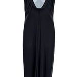 Jessica McClintock Gunne Sax Millennium 2000 Vtg Black Gown Sz 7 Gold Straps Y2K Photo 6