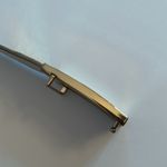 White House | Black Market tan suede and gold snakeskin patchwork leather belt Photo 8