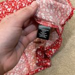 Trixxi  NWT Red White Floral Ditsy Mini Tie Waist Dress Women Size Large Photo 5