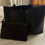 Tory Burch  Leather Black Pebbled Blake Tote Photo 0