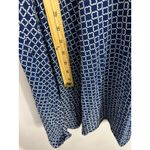 Ann Taylor Dress XXL Navy Geometric Fit Flare Preppy Quiet Luxury Coastal Chic Photo 6