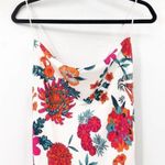 Haney Goldie Floral Bias Cut Silk Slip Dress Midi White Criss Cross Back sz 2 Photo 8