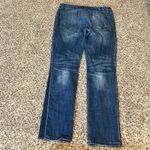 CAbi  Jeans High Straight Blue Denim Distressed Flair Leg Women's Size 6 Photo 5