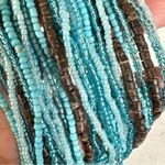 The Beaded Soul Blue and brown multi strand beaded bracelet Photo 5