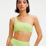 Good American Scuba Hot Shoulder Bikini Top Sz 2 Medium Swim Key Lime Green NWT Photo 0