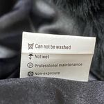 ANGL Black 100% Fur Sleeveless Hooded Coat Size S Photo 10