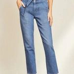 Veronica Beard Logan Slim Straight Extra High Rise Jeans Cornflower Wash Sz 23 Photo 0