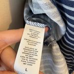 Rewind Navy & Gray Striped Cotton Jerseys Blazer Photo 5