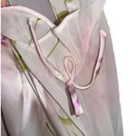 Private Luxuries Vintage Satin Robe Women Sm Floral Tulip Sleeve Pink Watercolor Photo 6