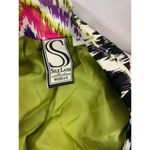 Silk Land Collection Women's Multicolored Blazer White Size 1X Photo 2