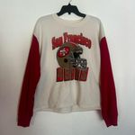 Junk Food Clothing Red and White Crew Neck Sweater Size XL Photo 1