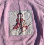 Hanes Vintage ‎ Pink Ragged Collar Sweatshirt Raggedy Ann Style Small Photo 1