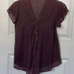 Brown Light Flutter Sleeve Top Medium Size undefined Photo 0