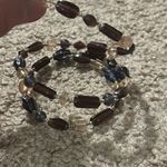 Women’s‎ vintage pink/purple/silver beaded gemstone boho wire bracelet one size Silver Photo 3