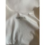 32 Degrees Heat 32 Degrees Cool Women's Soft Ribbed Fabric with Built-In-Bra‎ Top, Cream, Size M Photo 3