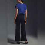 Maeve  Anthropologie The Colette Linen Blend Crop Wide-Leg Pants in Black Photo 3
