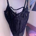 Black Lace Lingerie Bodysuit Size M Photo 0