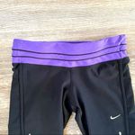 Nike black/purple Dri-fit cropped running pants Photo 5