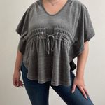 Juicy Couture Vintage Y2K Grey Velour Drape Short Wide Sleeve Hooded Poncho Cape Photo 0