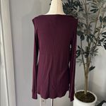 Sanctuary  Deep Burgundy cold shoulder Long Sleeve Top Photo 3